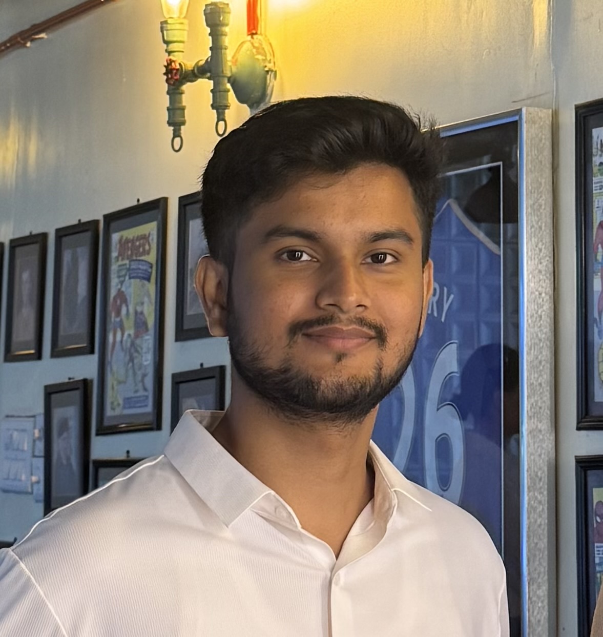 Sudip at a cafe in Kathmandu